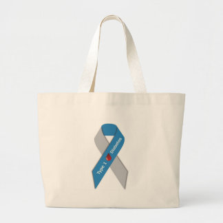 Bolsa Tote Grande Tipo - 1 fita da consciência do diabetes