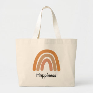 Bolsa Tote Grande Tipografia do arco-íris moderno