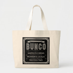 Bolsa Tote Grande Tipografia do vintage de Bunco