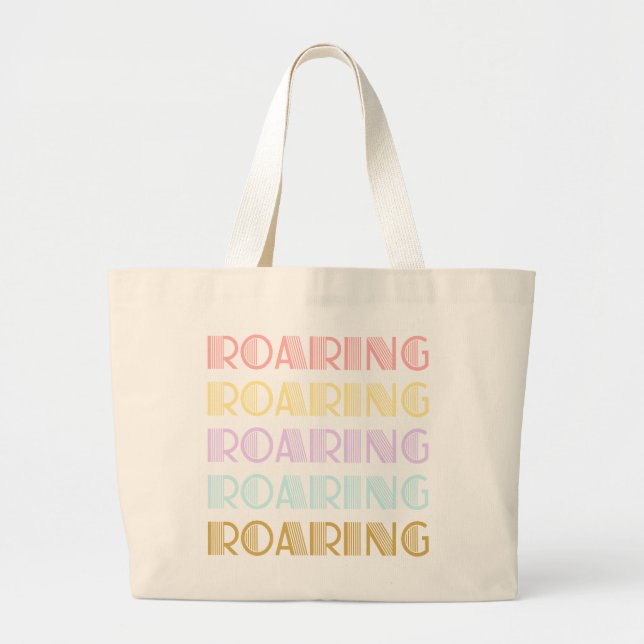 Bolsa Tote Grande Tipografia Negrita Retro Impressa (Frente)