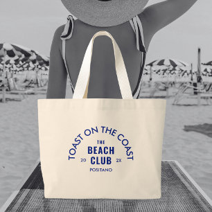 Bolsa Tote Grande Toast On The Coast The Beach Club Vibrante Azul
