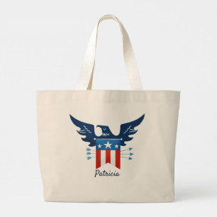 Bolsa Tote Grande Toda Águia Americana e Patriótico