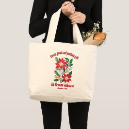 Bolsa Tote Grande Todo Bom e Presente Perfeito – Tiago 1:17 Natal