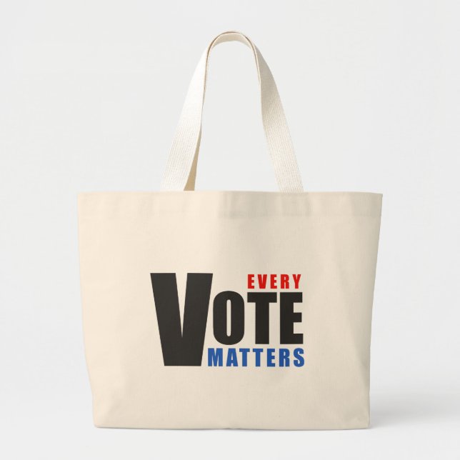 Bolsa Tote Grande Todo voto importa - seu voto é seu poder (Frente)