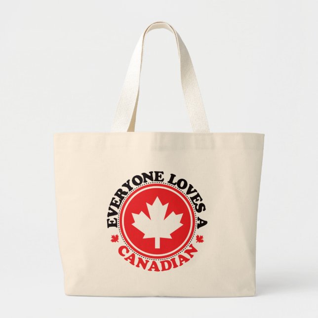 Bolsa Tote Grande Todos ama um canadense! (Frente)
