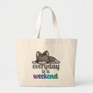 Bolsa Tote Grande Todos os dias é um fim de semana