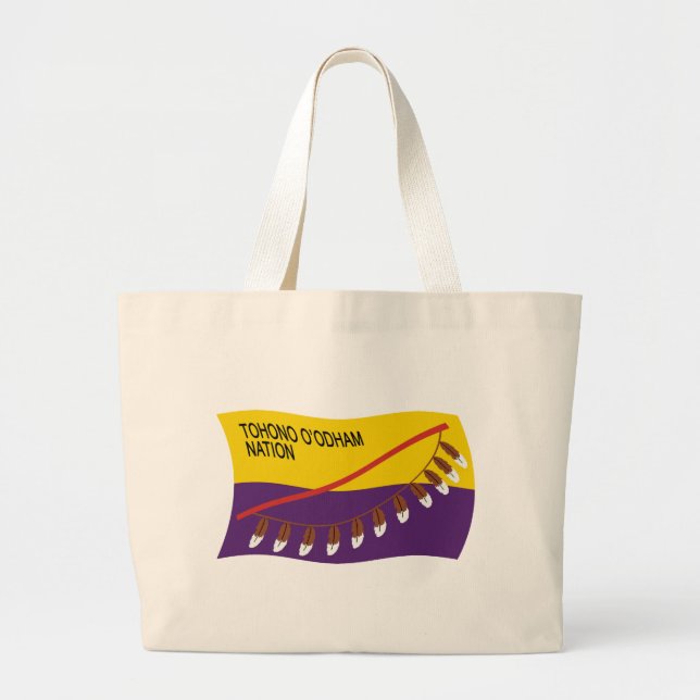 Bolsa Tote Grande Tohono O'odham Nation Flag Tote Bag (Frente)
