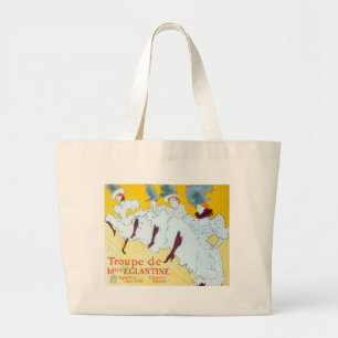 Bolsa Tote Grande Tolouse Lautrec Dancing Girls Yellow