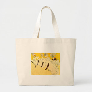 Bolsa Tote Grande Tolouse Lautrec Dancing Girls Yellow