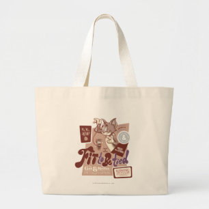 Bolsa Tote Grande Tom e Jerry Ajustados de serem amarrados