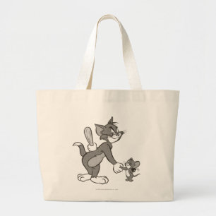 Bolsa Tote Grande Tom E Jerry Apertam-Nos Mal