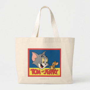Bolsa Tote Grande Tom E Jerry Logo Flat