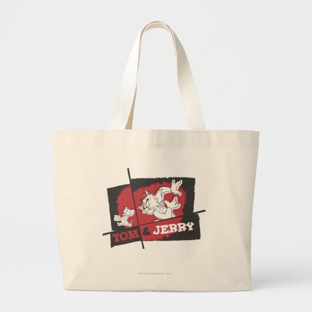 Bolsa Tote Grande Tom e Jerry Red e Black (Frente)