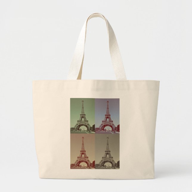 Bolsa Tote Grande Torre Eiffel (Frente)