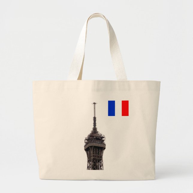 Bolsa Tote Grande Torre Eiffel Paris França (Frente)
