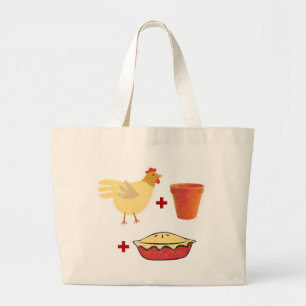 Bolsa Tote Grande Torta de pote da galinha