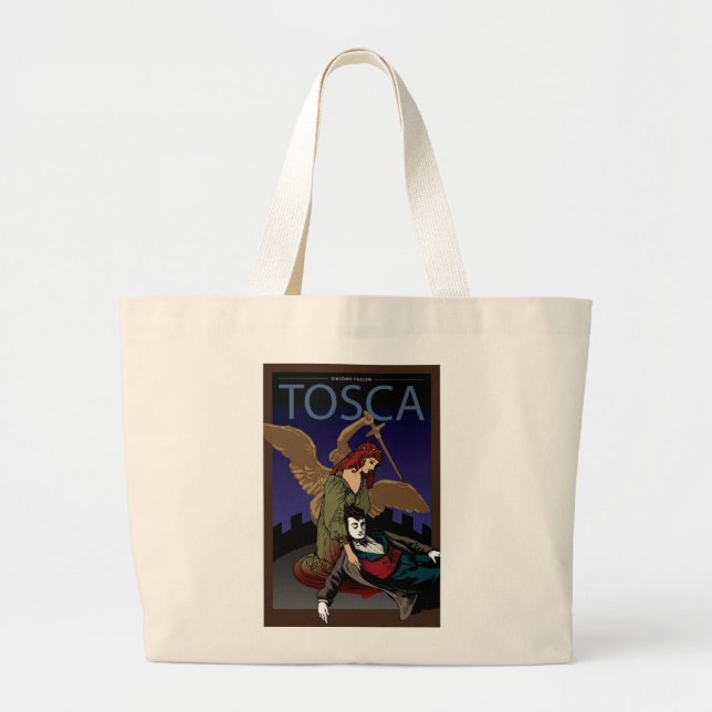 Bolsa Tote Grande Tosca, ópera (Frente)