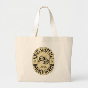 Bolsa Tote Grande Tote Bag do Clube Sempre Sonolento - Design de Lam