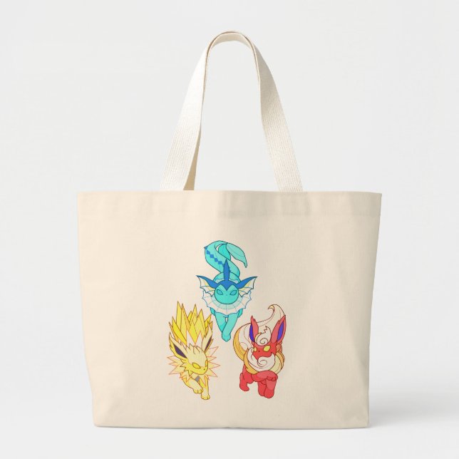 Bolsa Tote Grande Tote bag Evoli Pokemon (Frente)
