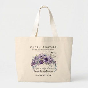 Bolsa Tote Grande Tote Bag Floral, Tote Bag Francês, Maison Fondee
