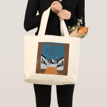 Tote Bag Jumbo Hivernal - Boule à Neige