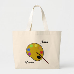 Bolsa Tote Grande Tote Bag - Paleta de Tinta com Pincel
