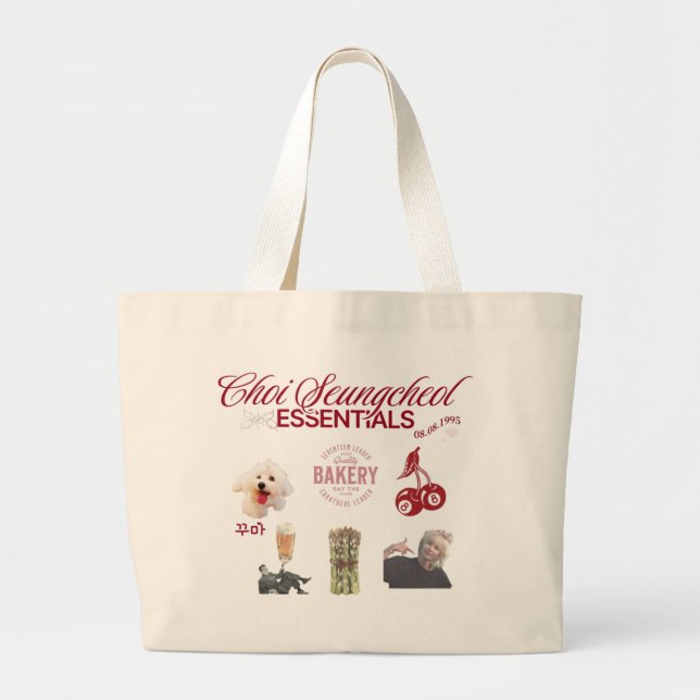 Bolsa Tote Grande Tote Bag Seventeen Scoups - Kpop merch (Frente)