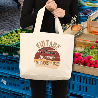 Bolsa Tote Grande Tote Bag "Vintage Lifestyle Journey through Time"