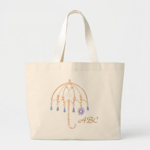 Bolsa Tote Grande Tote Bag - Wire Umbrella e iniciais