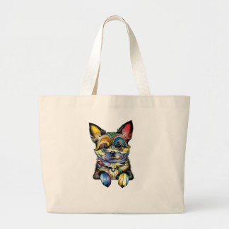 Bolsa Tote Grande Tote Bags dog amantes para mulheres