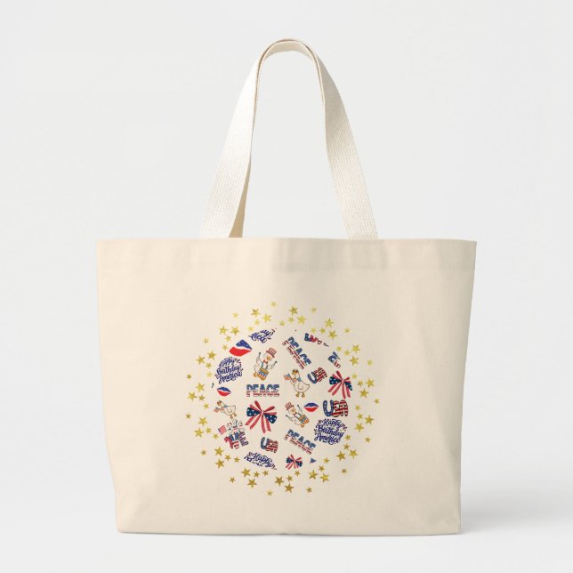 Bolsa Tote Grande Tote do Dia 4 de Julho (Frente)