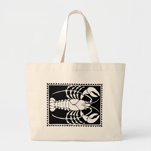 Bolsa Tote Grande Totebag Antiquado do Cancer de Astrologia Zodiac (Frente)