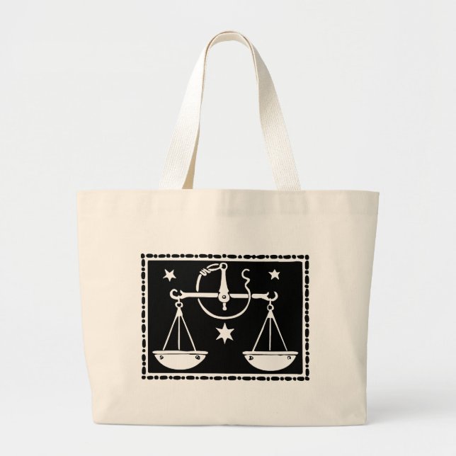 Bolsa Tote Grande Totebag Astrológico Zodiac Antiguo (Frente)