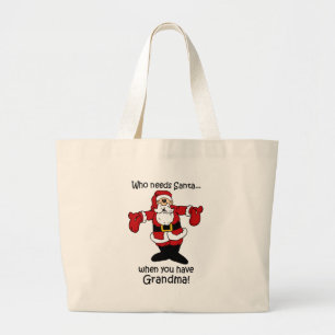 Bolsa Tote Grande Totebag do Natal da avó