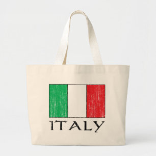 Bolsa Tote Grande Totebag retro da bandeira de Italia