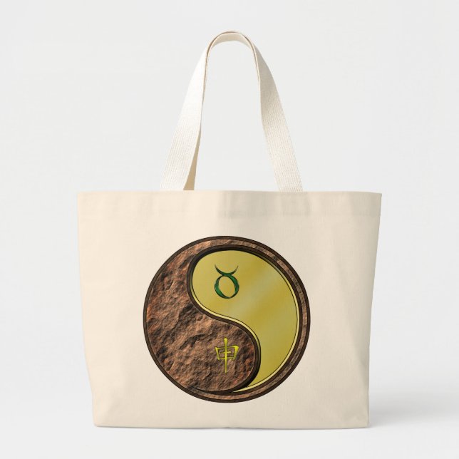 Bolsa Tote Grande Touro & Macaco de Metal (Frente)