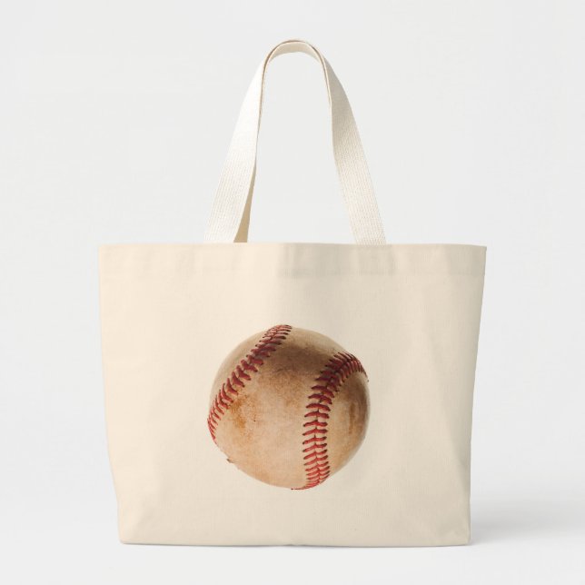 Bolsa Tote Grande Trabalho de arte de beisebol (Frente)