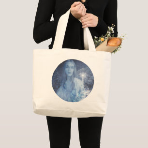Bolsa Tote Grande Trabalho de arte de Fantasia da Rainha da Neve