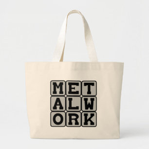 Bolsa Tote Grande Trabalhos em metal, Trabalhando Com Metal