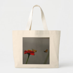 Bolsa Tote Grande Traças e Zinnia vermelho