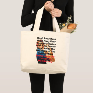 Bolsa Tote Grande Traga De Volta A Democracia Tote Bag