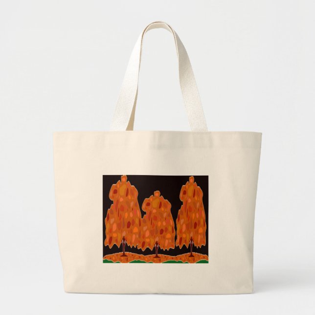 Bolsa Tote Grande Trees With Color - (Frente)