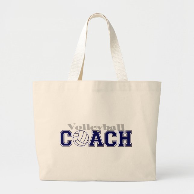 Bolsa Tote Grande Treinador do voleibol (Frente)