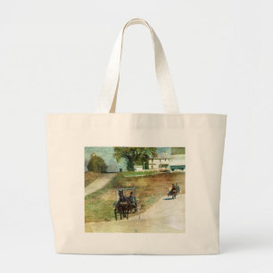 Bolsa Tote Grande Três Buggies Amish