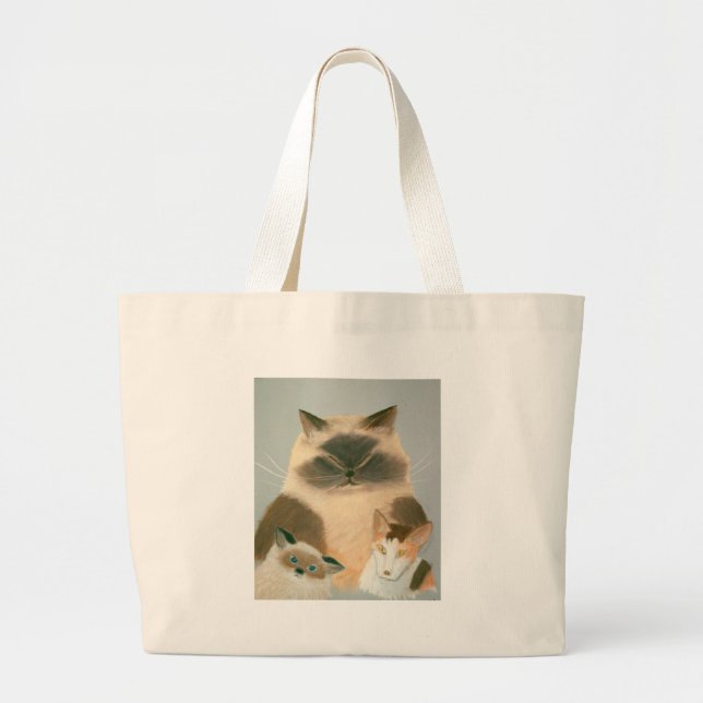 Bolsa Tote Grande Três Kool Kats (Frente)