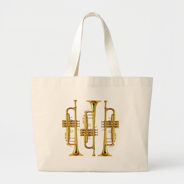 Bolsa Tote Grande Três Trompetes (Frente)
