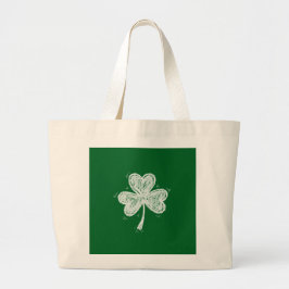 Bolsa Tote Grande Trevo Esboçado
