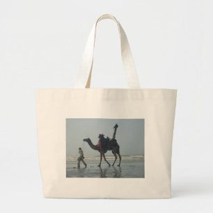 Bolsa Tote Grande Tribal Camel Ride: Areia e Mar Morning