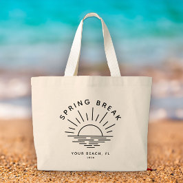 Bolsa Tote Grande Trilha de Namorada de Verão com Interrupção de Mol