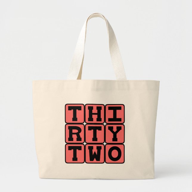 Bolsa Tote Grande Trinta e Dois, Número 32 (Frente)